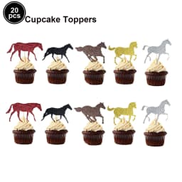 Horse Cake Decoration Horse Realistic Toy Pony Figures Walking Animal Mini Barn Toys Kids  Cowboy Birthday Party Supplie