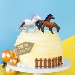 Horse Cake Decoration Horse Realistic Toy Pony Figures Walking Animal Mini Barn Toys Kids  Cowboy Birthday Party Supplie