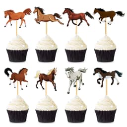 Horse Cake Decoration Horse Realistic Toy Pony Figures Walking Animal Mini Barn Toys Kids  Cowboy Birthday Party Supplie