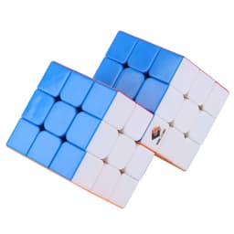 CubeTwist Double 3x3 Ladder Conjoined Cube Black Limited Rotation Stickerless 3x3x3 Speed Puzzle Twisty Brain Teaser