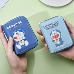 Doraemon Card Holder Cute Cartoon Coin Purse Cute Wallets for Women ID Holders Case Kawaii Girls Pouch Mini Purses for Women PU
