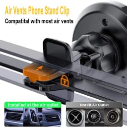 Car Phone Holder Clips 17mm Ball Head Car Air Vent Clip Mount Car Air Outlet Hook Clamp For Gravity Magnetic Mobile Phone Stand