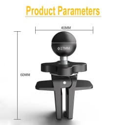 Car Phone Holder Clips 17mm Ball Head Car Air Vent Clip Mount Car Air Outlet Hook Clamp For Gravity Magnetic Mobile Phone Stand