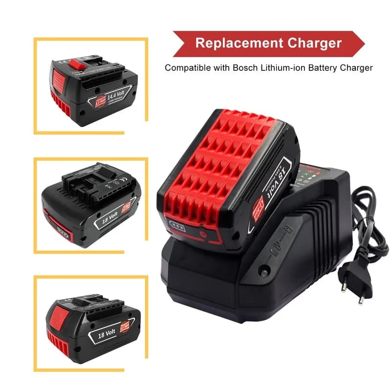 For Bosch Battery Charger AL1820CV AL1814CV Replacement Battery 18V For Bosch And Charger BAT609 BAT614 BAT618 14.4V-18V Charger