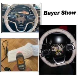 130cm Universal Car Heated Steering Wheel Cover Heater DIY Kit Pad Winter Blue Lamp Switch Hand Warmer 12V Thermal Accessories