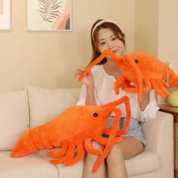 50-65cm Kawaii Red Lobster Plush Toys Stuffed Animal Shrimp Lifelike Crayfish Doll Soft Funny Pillow Birthday Gifts for Kid Baby