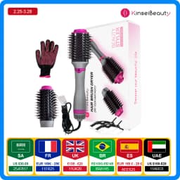 2 in 1 Electric Hair Straightener Brush & Curler Anti-Scald Fast Heating Hair Styling Tool Professional Salon Hair Beauty Device