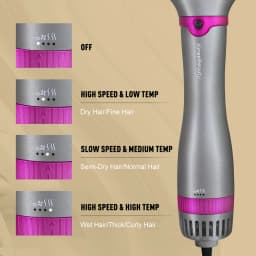 2 in 1 Electric Hair Straightener Brush & Curler Anti-Scald Fast Heating Hair Styling Tool Professional Salon Hair Beauty Device