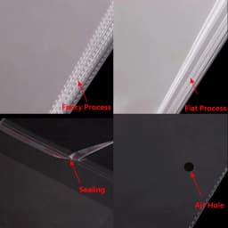 100pcs Transparent Plastic Bags For Gift Packaging Pouch Candy Cellophane T-Shirt Clothing Waterproof Storage Self Adhesive Bag