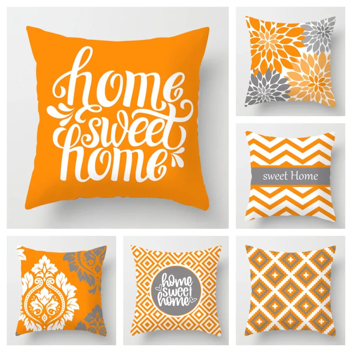 Home Decor Nordic Orange Sweet Pillowcase Living Room Sofa Decoration Car Cushion Cover