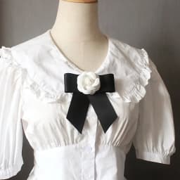 Camellia Bow Tie Brooch for Women's and Girl Suits White Shirt Collar Flower British Korean Fashion Handmade Ribbon Bowtie Pins