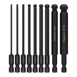 9Pcs 100mm Ball End Screwdriver Bits Hex Head Allen Wrench Drill Bit 1/4 Inch Hex Shank Magnetic Tip Hex Key Socket Driver Bits