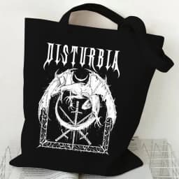 Gothic Style Shoulder Bag 2022 Vintage Shopping Tote Bags Canvas Harajuku Women's Large Capacity Handbags Casual Fashion Bags