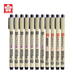 1pcs Black Ink Japan Pigma MicronPen Waterproof Hand-Drawn Design Sketch Needle Pen Fineline Pen for Comic School Art Supplies