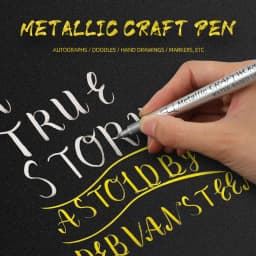 1/3Pcs Brush Metallic Marker Pens Set Gold Silver White Permanent Art Markers for Artist Illustration Crafts Scrapbooking Fabric