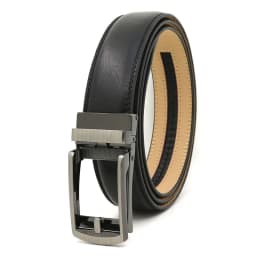 3.5cm Genuine Leather Men's Belt Alloy Automatic Buckle Two-layer Cowhide Business Casual Belt for Men Wholesale