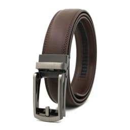 3.5cm Genuine Leather Men's Belt Alloy Automatic Buckle Two-layer Cowhide Business Casual Belt for Men Wholesale