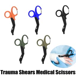 Trauma Shears Medical Scissors with Carabiner Stainless Steel Bandage Scissors for Nurses Doctors Nursing Students First Aid