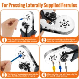 Hexagonal Ferrule Crimp Tool Wire Ferrule Crimping Tool HSC8 6-6/6-4 Self-adjustable Ratcheting Crimper for AWG23-10 0.25-6.0mm²
