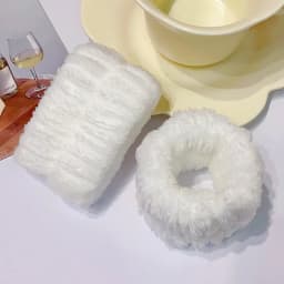 2pcs/lot Soft Wristbands For Washing The Face Women Flannel Microfiber Wrist Washband Absorbent Wrist Sweatband Girls hair band