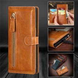 For Samsung Galaxy A53 A52 A72 A51 A71 A32 A21S A12 A52S Card Luxury Leather Zipper Flip Wallet Case For Samsung A53 5G Cover