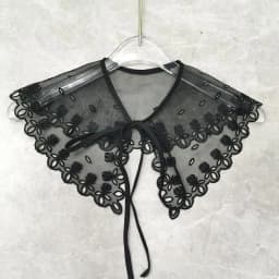 Cute Lace Fake Collar Women's Blouse Cloud Shoulder Scarf Shawl Embroidered Chiffon Detachable Collar Top Clothing Accessories