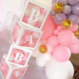 1st Birthday Transparent Alphabet Balloon Box Wedding Custom Name Decor One Birthday Party Decorations Kids Baby Shower Boy Girl