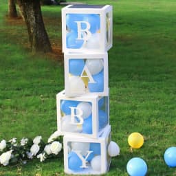 1st Birthday Transparent Alphabet Balloon Box Wedding Custom Name Decor One Birthday Party Decorations Kids Baby Shower Boy Girl