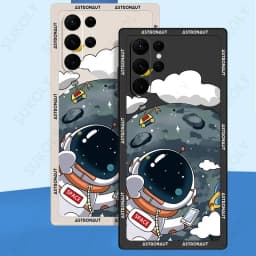 Cute Astronaut Space Case For Samsung Galaxy S26 S25 S23 S24 Ultra S25 FE A18 A57 A37 A17 A16 A56 A36 A55 A54 A26 5G Phone Cover