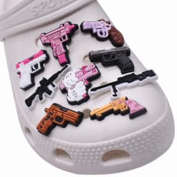 recreatioanl shoe Charms Accessories PVC Shoe man game machine Decoration clog accessories boy Kids Party unisex Gifts