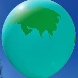 New 12-inch Five-sided Printed Thickened World Map Latex Balloon Birthday Party Decoration Supplies