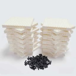 Bulk Buy White Brick 4/3 16x16 Baseplates Building Block MOC Parts Set Toys For Pixel Art Wholesale Compatible 65803 Send Pins