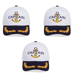 Men Women Baseball Caps Nautical Marine Sailor Navy Captain Hats Adjustable Cotton Hat for Party Performance Costume Cosplay Y2K