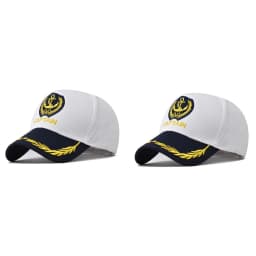 Men Women Baseball Caps Nautical Marine Sailor Navy Captain Hats Adjustable Cotton Hat for Party Performance Costume Cosplay Y2K