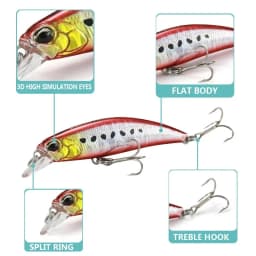 Sinking Minnow Fishing Bait 6cm 6.5g Wobbler 60s Jerkbait Sea Fishing Lure Artificial Crankbaits Fishing Bionic Decoy Bass Bait