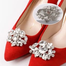 2pcs Women Lady Shoe Clip Fashion Buckle Shoes Decorations Charms Jewelry Rhinestones Crystal Wedding Bride Shoes High Heel