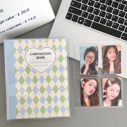SKYSONIC A5 Cream Diamond Pattern Photo Album Collect Book Kpop Binder Cover Postcards Ring Organizer DIY Refills Suppliers