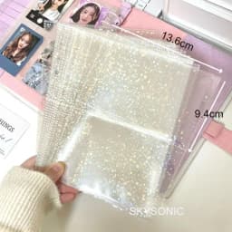 SKYSONIC A5 Cream Diamond Pattern Photo Album Collect Book Kpop Binder Cover Postcards Ring Organizer DIY Refills Suppliers