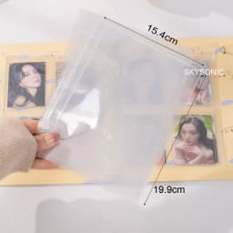 SKYSONIC A5 Cream Diamond Pattern Photo Album Collect Book Kpop Binder Cover Postcards Ring Organizer DIY Refills Suppliers