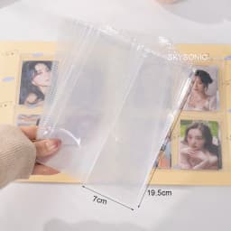 SKYSONIC A5 Cream Diamond Pattern Photo Album Collect Book Kpop Binder Cover Postcards Ring Organizer DIY Refills Suppliers