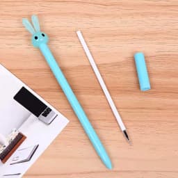 4 Pcs Stationery Cartoon Cute Kawaii Rabbit Pen Creative School Office Supply Gel Pen Gift Handles Bunny Sweet Lovely Pretty