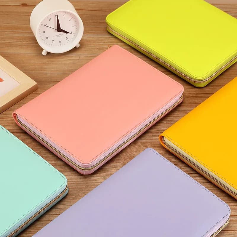 A5 A6 B5 Zipper Binder Bag Loose Leaf Inner Page ,Photo Card Collection Book Postcard Organizer Diary Notebook School Stationery