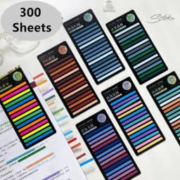 300 Sheets sticky not Transparentes Sticky Notes Self-Adhesive Annotation Read Books Bookmarks Tabs Notepad Aesthetic Stationery