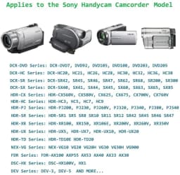 USB AC-L200 AC-L25A Power Adapter Compatible for Sony DSC-HX1 DCR-UX5 UX7 HDR-XR100 NEX VG30 VG900 DEV-50 FDR-AX33 Camcorder