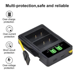 EN-EL20 EN-EL20a Battery Charger with Build-in USB and Type-c Port for Nikon coolpix P1000, Coolpix P950, 1 j1, 1 J2, 1 V3