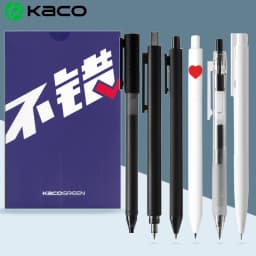 KACO Neutral Pen Black 0.5MM Refills Gel Ink Pens 7pcs caneta Set Smooth Writing MI Pen For Office Home School Stationery