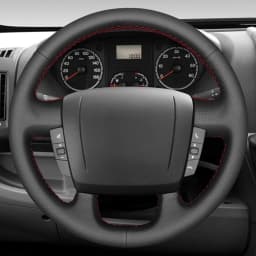 Car Steering Wheel Cover Non-slip Black Artificial Leather For Peugeot Boxer 2006-2019 Citroen Jumper Relay Fiat Ducato Ram