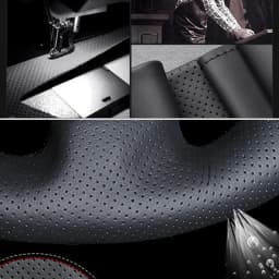 Car Steering Wheel Cover Non-slip Black Artificial Leather For Peugeot Boxer 2006-2019 Citroen Jumper Relay Fiat Ducato Ram