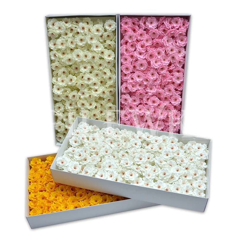 10/50Pcs 8x7cm Sakura (1ps=3 Head) Artificial Cherry Blossom Romantic Valentine's Day Gift Wedding Home Decoration Soap Flowers