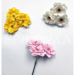 10/50Pcs 8x7cm Sakura (1ps=3 Head) Artificial Cherry Blossom Romantic Valentine's Day Gift Wedding Home Decoration Soap Flowers